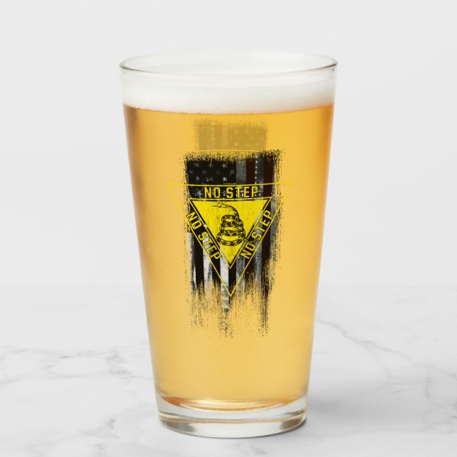 NO STEP GADSDEN SNAKE MILITARY AVIATION STYLE GLASS (Front Filled)