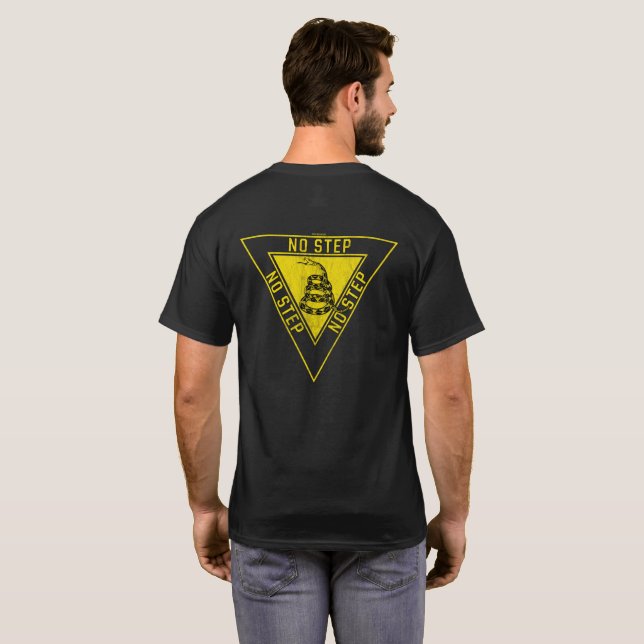 NO STEP GADSDEN SNAKE MILITARY AVIATION STYLE T-Shirt (Back Full)
