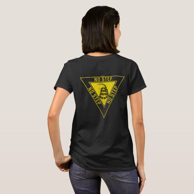NO STEP GADSDEN SNAKE MILITARY AVIATION STYLE T-Shirt (Back Full)