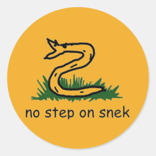 No Step on Snek Classic Round Sticker