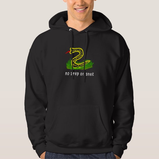No Step On Snek Funny Meme Hoodie (Front)