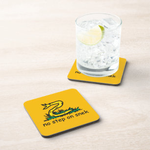 No step on snek memes Gadsden parody SnekRig x6 Coaster