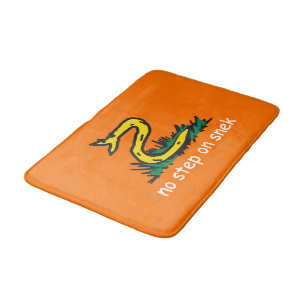 No step on snek memes Gadsden parody SnekRight Bath Mat