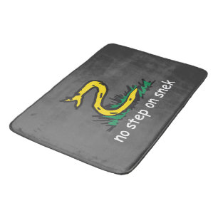 No step on snek memes Gadsden parody SnekRight Bath Mat