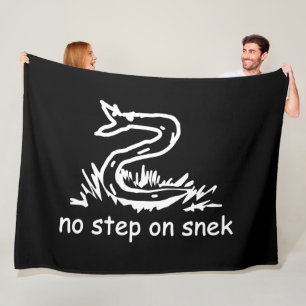 No step on snek memes Gadsden parody SnekRight Fleece Blanket