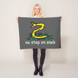 No step on snek memes Gadsden parody SnekRight Fleece Blanket