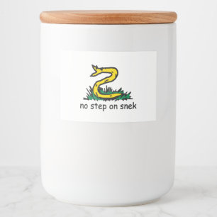 No step on snek memes Gadsden parody SnekRight Food Label