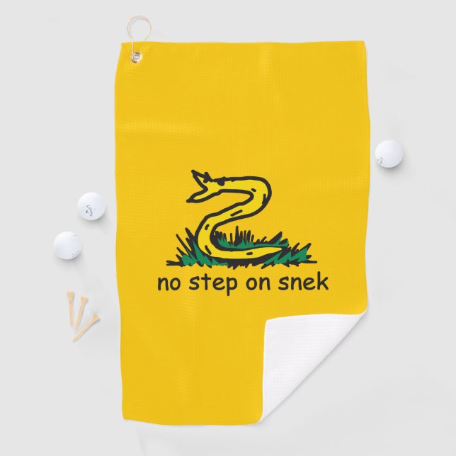 No step on snek memes Gadsden parody SnekRight Golf Towel (InSitu)