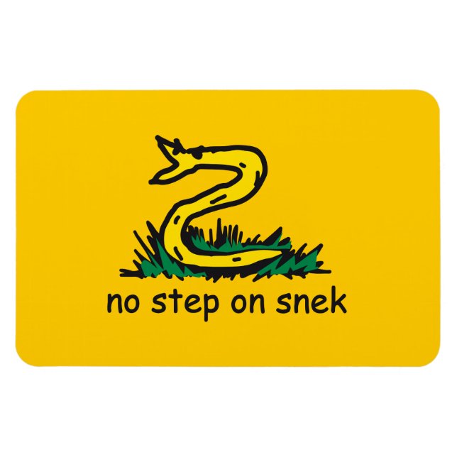 No step on snek memes Gadsden parody SnekRight Magnet (Horizontal)