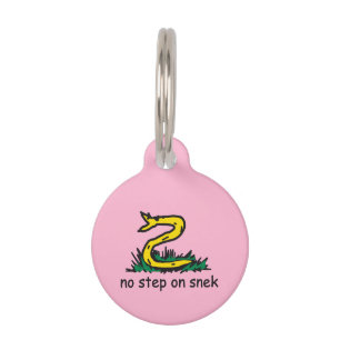 No step on snek memes Gadsden parody SnekRight Pet Tag
