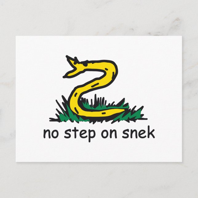 No step on snek memes Gadsden parody SnekRight Postcard (Front)