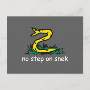 No step on snek memes Gadsden parody SnekRight Postcard