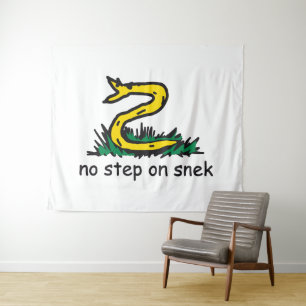 No step on snek memes Gadsden parody SnekRight Tapestry
