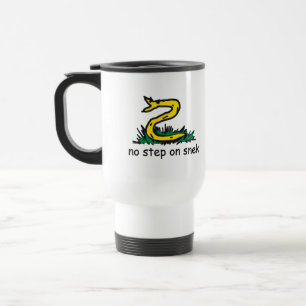 No step on snek memes Gadsden parody SnekRight Travel Mug