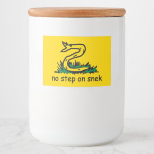 No step on snek memes Gadsden SnekRight yellow Food Label