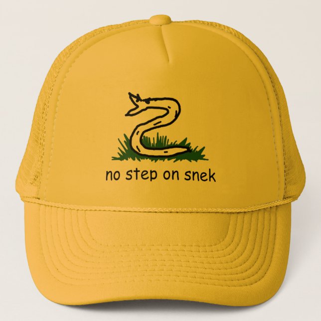 No Step on Snek T-Shirt Trucker Hat (Front)