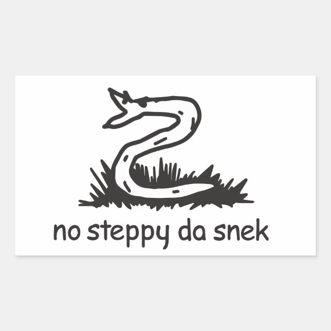 No Step The Snek Rectangular Sticker (Front)