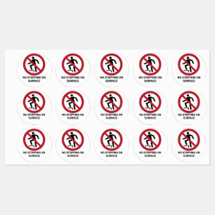 No Stepping On Surface, Prohibition Sign