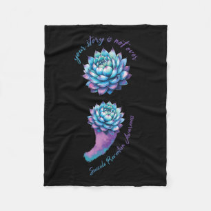 No Story Should End To Soon Mental Health Suicide Fleece Blanket