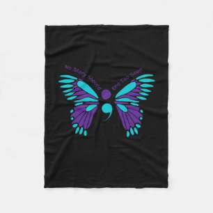 No Story Should End Too Soon Butterfly Suicide Pre Fleece Blanket