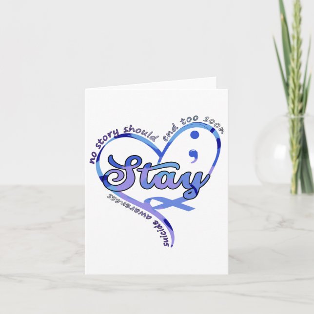 No Story Should End Too Soon Suicide Prevention Aw Card (Front)