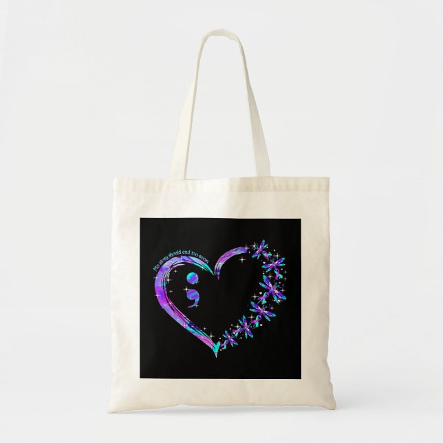 No story should end too soon Suicide Prevention Aw Tote Bag (Front)