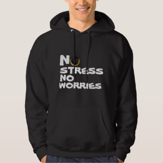 NO STREE NO WORRIES BLACK AND WHITE HOODIE