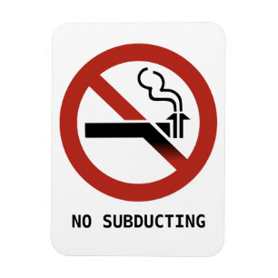 No Subducting Logo Magnet