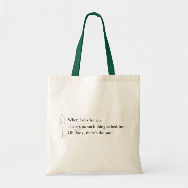 "No Such Thing As Bedtime" tote Bag (Front)