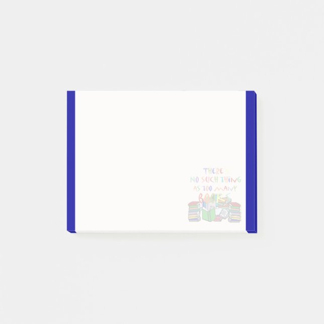 No Such Thing- Too Many Books(blue Post-it® Note (Front)