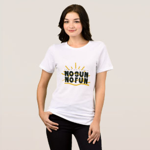 No Sun No Fun – Retro Summer Typography Quote Tri-Blend Shirt