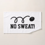 No sweat sports hand towel for squash player<br><div class="desc">No sweat sports hand towel for squash playeror coach. Sports humour design with cool ball logo and humourous motivational quote. Fun novelty Birthday presents for fan, enthusiast, best friend, dad, husband, team, captain, club trainer, world's greatest coach, trainer, kids, coworker, boss, mum etc. Handy light towel for on court during...</div>