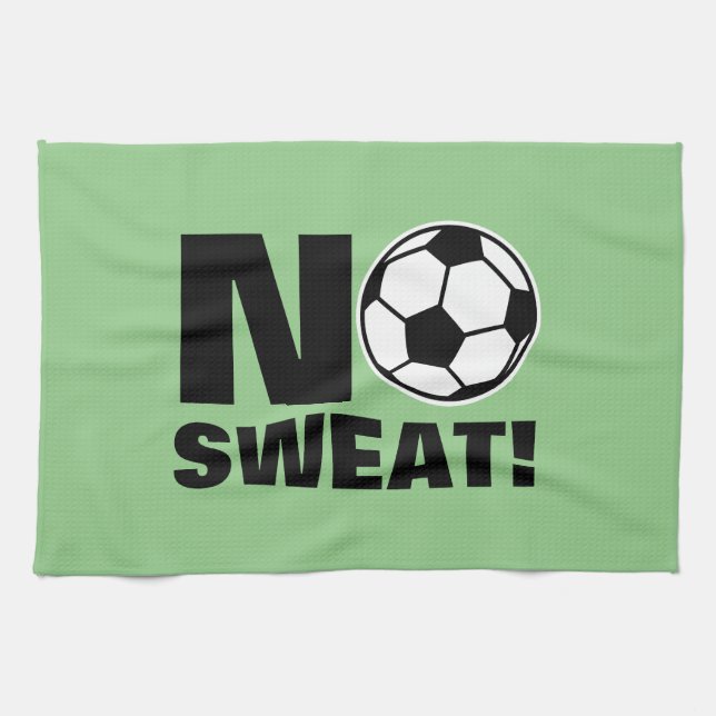 No sweat sports kitchen towel for soccer player (Horizontal)