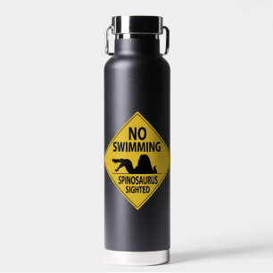No Swimming - Spinosaurus Water Bottle