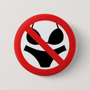 No Swimwear Sign 6 Cm Round Badge