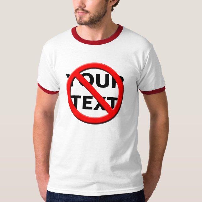No Symbol Template Mens Ringer T-shirt (Front)
