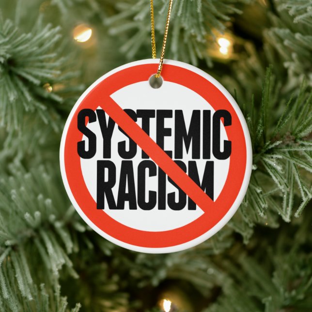 No Systemic Racism Ceramic Tree Decoration (Tree)