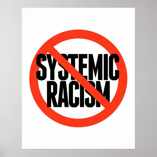 No Systemic Racism Poster (Front)