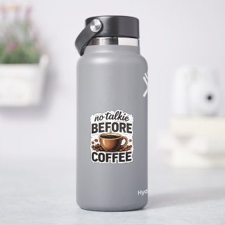 No Talkie Before Coffee – Funny Retro Coffee Lover
