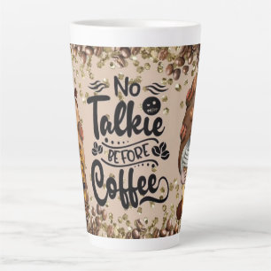 No Talkie Before Coffee Gnomes Latte Mug