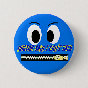 No Talking!_ 6 Cm Round Badge
