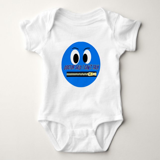 No Talking!_ Baby Bodysuit (Front)