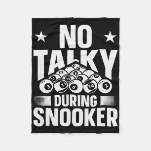 No Talky During Snooker Funny Billiards Silence Fleece Blanket