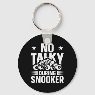 No Talky During Snooker Funny Billiards Silence  Key Ring