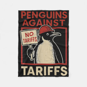 No Tariffs Penguin Resist Penguins Protest Against Fleece Blanket