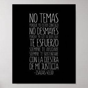 No Temas, Porque Yo Estoy Contigo, Isaías 41:10 Poster