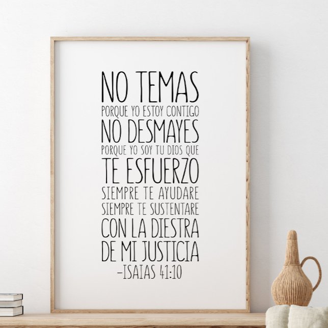 No Temas, Porque Yo Estoy Contigo, Isaías 41:10 Poster (Creator Uploaded)