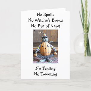 NO TEXT/TWEETS/TRICKING/SPELLS-LOVER'S HALLOWEEN CARD