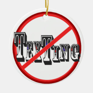 No Texting Ceramic Tree Decoration