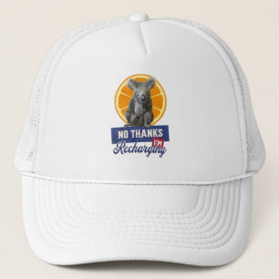 No Thanks, I’m Recharging Koala Bear Orange Trucker Hat